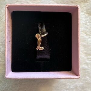 Pandora Rose Gold Lower Case L Necklace Charm.